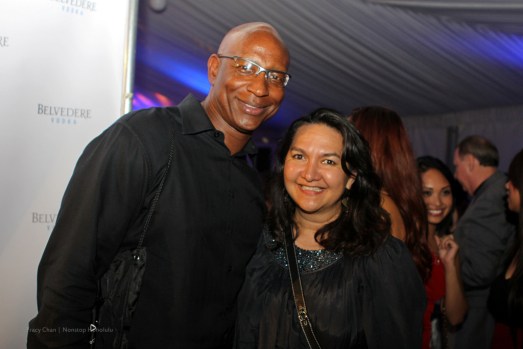 football great Eric Dickerson and Amanda Stevens